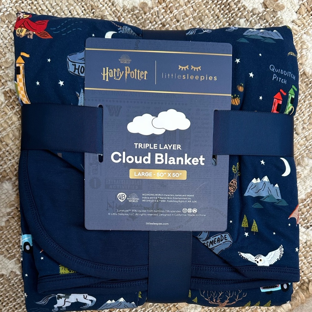 New Little Sleepies Harry Potter Triple Layer Large Bamboo Cloud Blanket